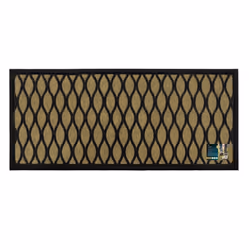 JVL Vienna Rubber Backed Scraper Doormat, 45x100cm, Droplet