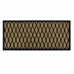 JVL Vienna Rubber Backed Scraper Doormat, 45x100cm, Droplet