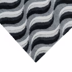 JVL SOLEMATE Hand Carved Wave Door Mat, 57 x 100 cm