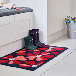 JVL SOLEMATE Hand Carved Posy Door Mat, 57 x 100 cm