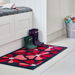 JVL SOLEMATE Hand Carved Posy Door Mat, 57 x 100 cm