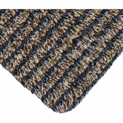 JVL Kensington Barrier Door Mat, Brown, 50 x 75cm - Striped, 60 x 90cm