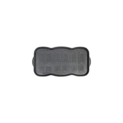 JVL Multifunctional Rubber Shoe Drip Tray Boot Storage Door Mat, Black, 41x81cm