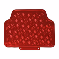 JVL 01-692 Titan Metallic Universal Rubber Backed Car Mat Set, 4 Pieces, Red