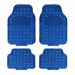 JVL 01-693 Titan Metallic Universal Rubber Backed Car Mat Set, 4 Pieces, Blue