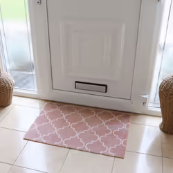 JVL Mega Door Mat 50 x 75 cm, Rose Lattice