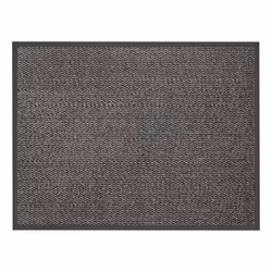 JVL Grey Black Heavy Duty Barrier Door Floor Mat, 60 x 80 cm