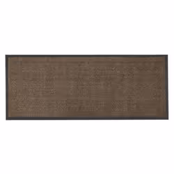 JVL Heavy Duty Barrier Slip Resistant Rubber Backed Door Floor Mat, Vinyl, Brown/Black, 60 x 150 cm