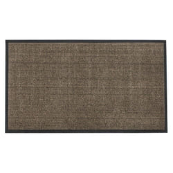 JVL Heavy Duty Slip Resistant Barrier Door Floor Mat, Vinyl, Brown/Black, 80 x 140 cm
