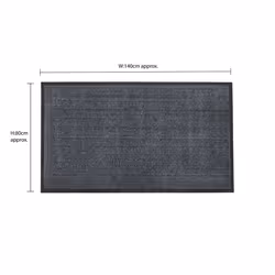 JVL Blue Black Heavy Duty Barrier Door Floor Mat, 80 x 140 cm