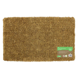 JVL Plain Natural 100% Coir PVC Backed Entrance Door Mat, 35 x 60 cm