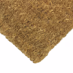 JVL Plain Natural 100% Coir PVC Backed Entrance Door Mat, 35 x 60 cm