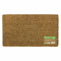 JVL Plain Natural 100% Coir Entrance Door Mat, 45 x 75 cm