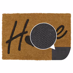 JVL Rubber Embossed PVC Backed Coir Doormat, 40x60cm, Home - Additional view 6