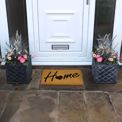 JVL Rubber Embossed PVC Backed Coir Doormat, 40x60cm, Home - Additional view 7