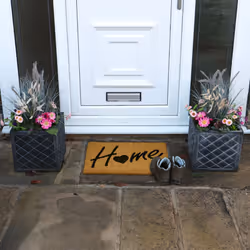 JVL Rubber Embossed PVC Backed Coir Doormat, 40x60cm, Home - Additional view 8