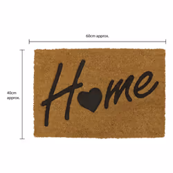 JVL Rubber Embossed PVC Backed Coir Doormat, 40x60cm, Home - Additional view 9