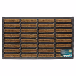 JVL Nimbus Rubber Coir Tuffscrape Doormat, 45x75cm