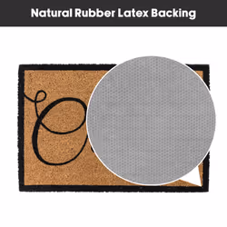 JVL Eco-Friendly Latex Backed Coir Entrance Doormat, 40x60cm - Croeso - Additional view 6