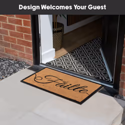 JVL Eco-Friendly Latex Backed Coir Entrance Doormat, 40x60cm - Failte - Additional view 4