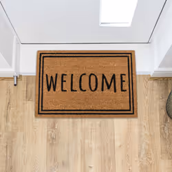 JVL Eco-Friendly Latex Backed Coir Entrance Doormat, 40x60cm - Welcome Border - Additional view 10
