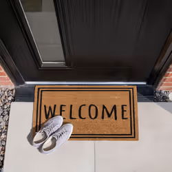 JVL Eco-Friendly Latex Backed Coir Entrance Doormat, 40x60cm - Welcome Border - Additional view 8