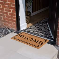 JVL Eco-Friendly Latex Backed Coir Entrance Doormat, 40x60cm - Welcome Border - Additional view 9