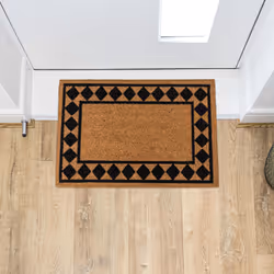JVL Eco-Friendly Latex Backed Coir Entrance Doormat, 40x60cm - Diamond Border - Additional view 10
