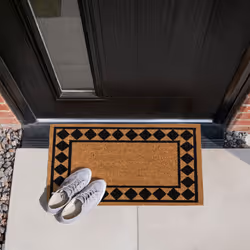 JVL Eco-Friendly Latex Backed Coir Entrance Doormat, 40x60cm - Diamond Border - Additional view 9