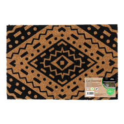 JVL Eco-Friendly Latex Backed Coir Entrance Doormat, 40x60cm - Aztec