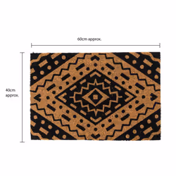 JVL Eco-Friendly Latex Backed Coir Entrance Doormat, 40x60cm - Aztec - Additional view 11