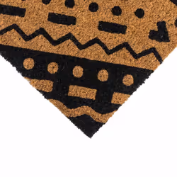 JVL Eco-Friendly Latex Backed Coir Entrance Doormat, 40x60cm - Aztec