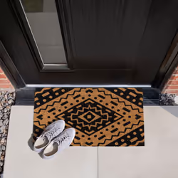JVL Eco-Friendly Latex Backed Coir Entrance Doormat, 40x60cm - Aztec - Additional view 8