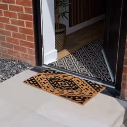 JVL Eco-Friendly Latex Backed Coir Entrance Doormat, 40x60cm - Aztec - Additional view 9