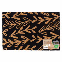 JVL Eco-Friendly Latex Backed Coir Entrance Doormat, 40x60cm - Sycamore