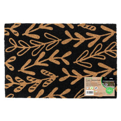 JVL Eco-Friendly Latex Backed Coir Entrance Doormat, 40x60cm - Sycamore