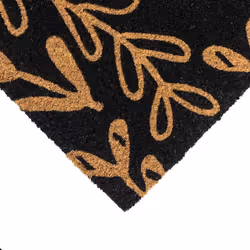 JVL Eco-Friendly Latex Backed Coir Entrance Doormat, 40x60cm - Sycamore