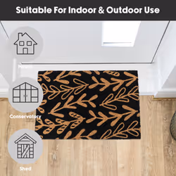 JVL Eco-Friendly Latex Backed Coir Entrance Doormat, 40x60cm - Sycamore - Additional view 7