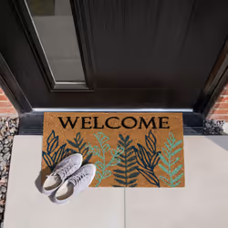 JVL Eco-Friendly Latex Backed Coir Entrance Doormat, 40x60cm - Welcome Leaves - Additional view 9