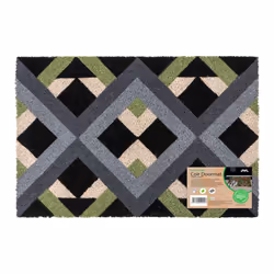 JVL Eco-Friendly Latex Backed Coir Entrance Doormat, 40x60cm - Geo