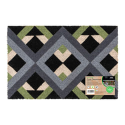 JVL Eco-Friendly Latex Backed Coir Entrance Doormat, 40x60cm - Geo