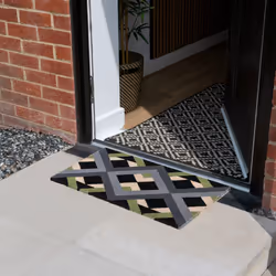 JVL Eco-Friendly Latex Backed Coir Entrance Doormat, 40x60cm - Geo - Additional view 10