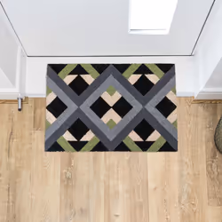 JVL Eco-Friendly Latex Backed Coir Entrance Doormat, 40x60cm - Geo - Additional view 11