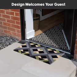 JVL Eco-Friendly Latex Backed Coir Entrance Doormat, 40x60cm - Geo - Additional view 4