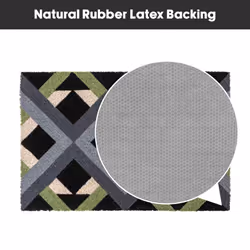 JVL Eco-Friendly Latex Backed Coir Entrance Doormat, 40x60cm - Geo - Additional view 6