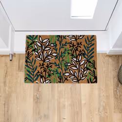 JVL Eco-Friendly Latex Backed Coir Entrance Doormat, 40x60cm - Leaves - Additional view 11