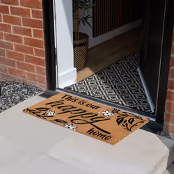 JVL Eco-Friendly Latex Backed Coir Entrance Doormat, 40x70cm - Our Happy Home - Additional view 10