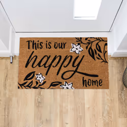 JVL Eco-Friendly Latex Backed Coir Entrance Doormat, 40x70cm - Our Happy Home - Additional view 11