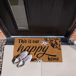 JVL Eco-Friendly Latex Backed Coir Entrance Doormat, 40x70cm - Our Happy Home - Additional view 9