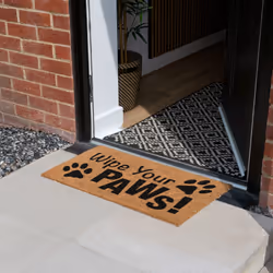 JVL Eco-Friendly Latex Backed Coir Entrance Doormat, 40x70cm - Wipe Your Paws - Additional view 10